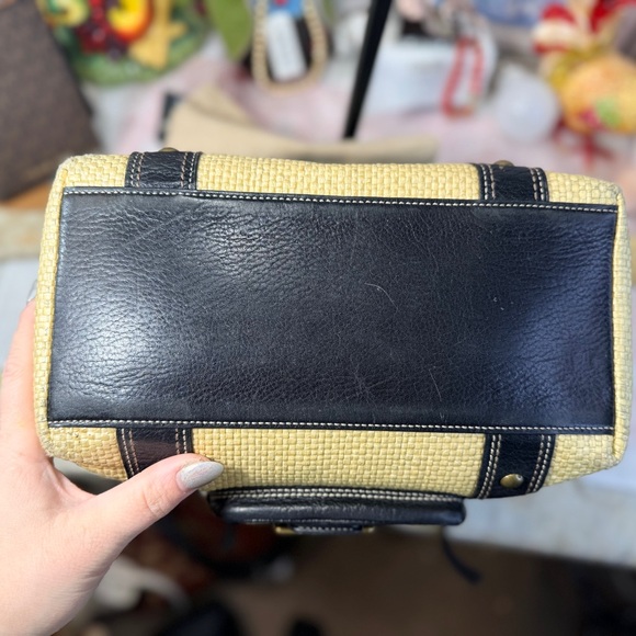 Coach Vintage Legacy Natural Woven Straw Handbag - Picture 6 of 10